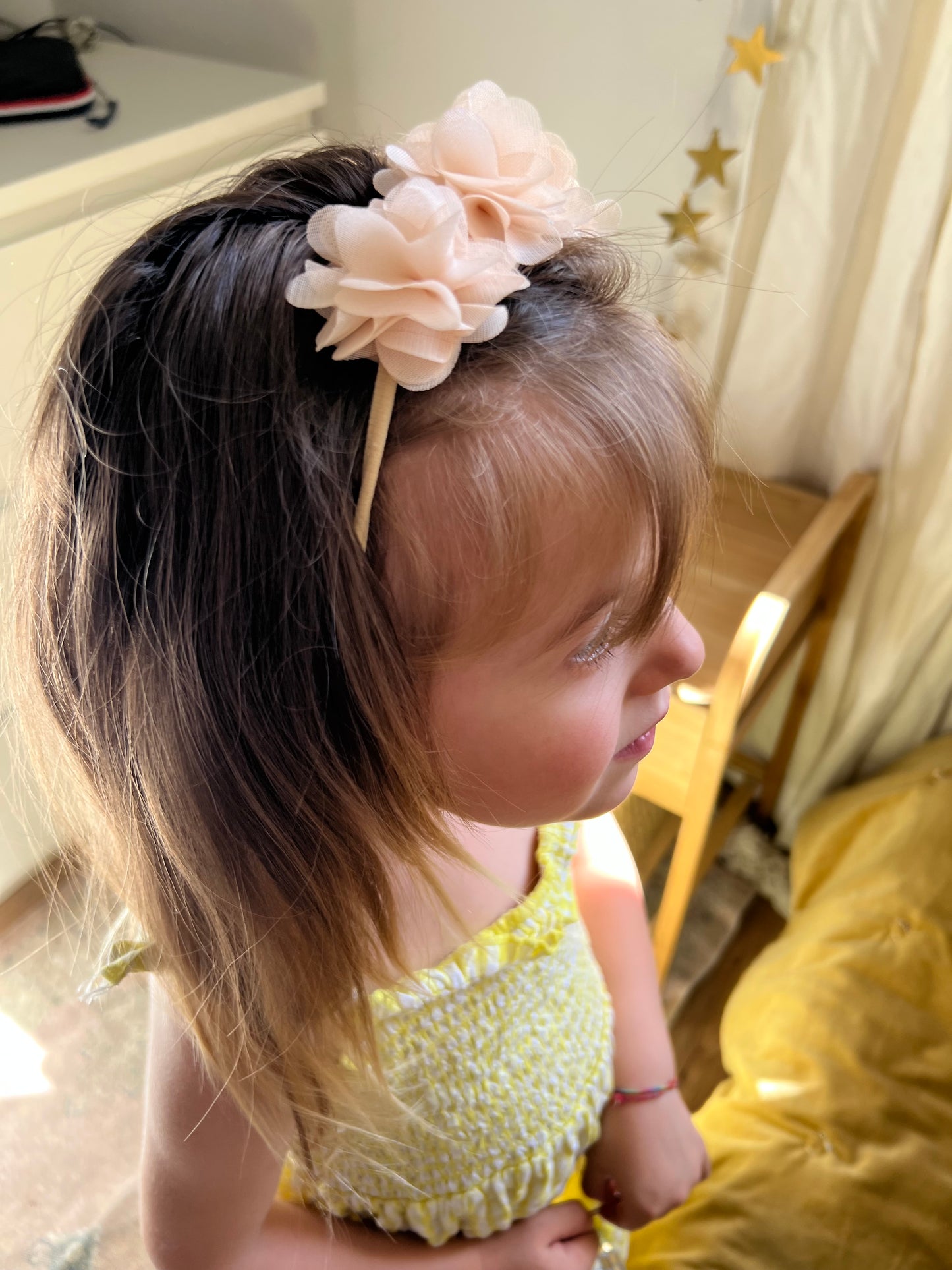 Headband fleurs en tulle