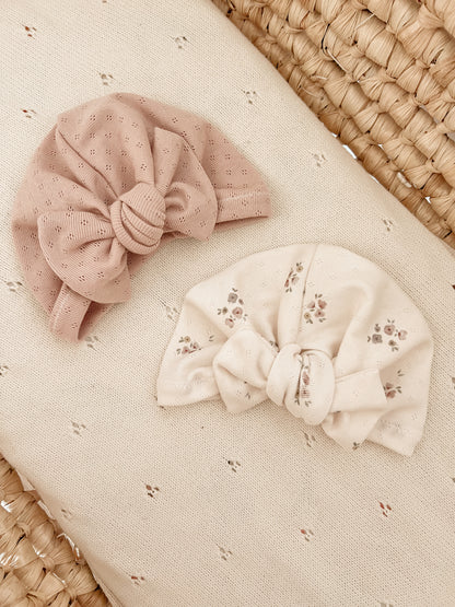 Turban en mailles pointelles