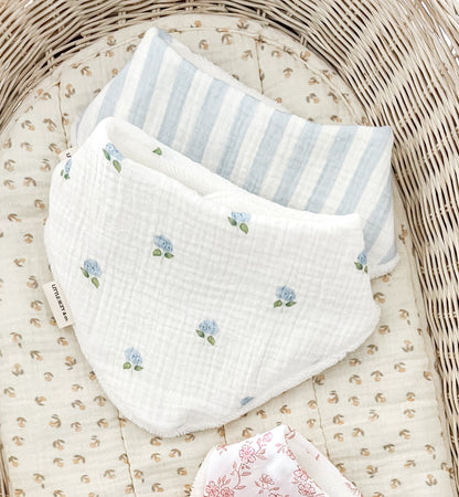 Bavoir Bandana Hortensia duo
