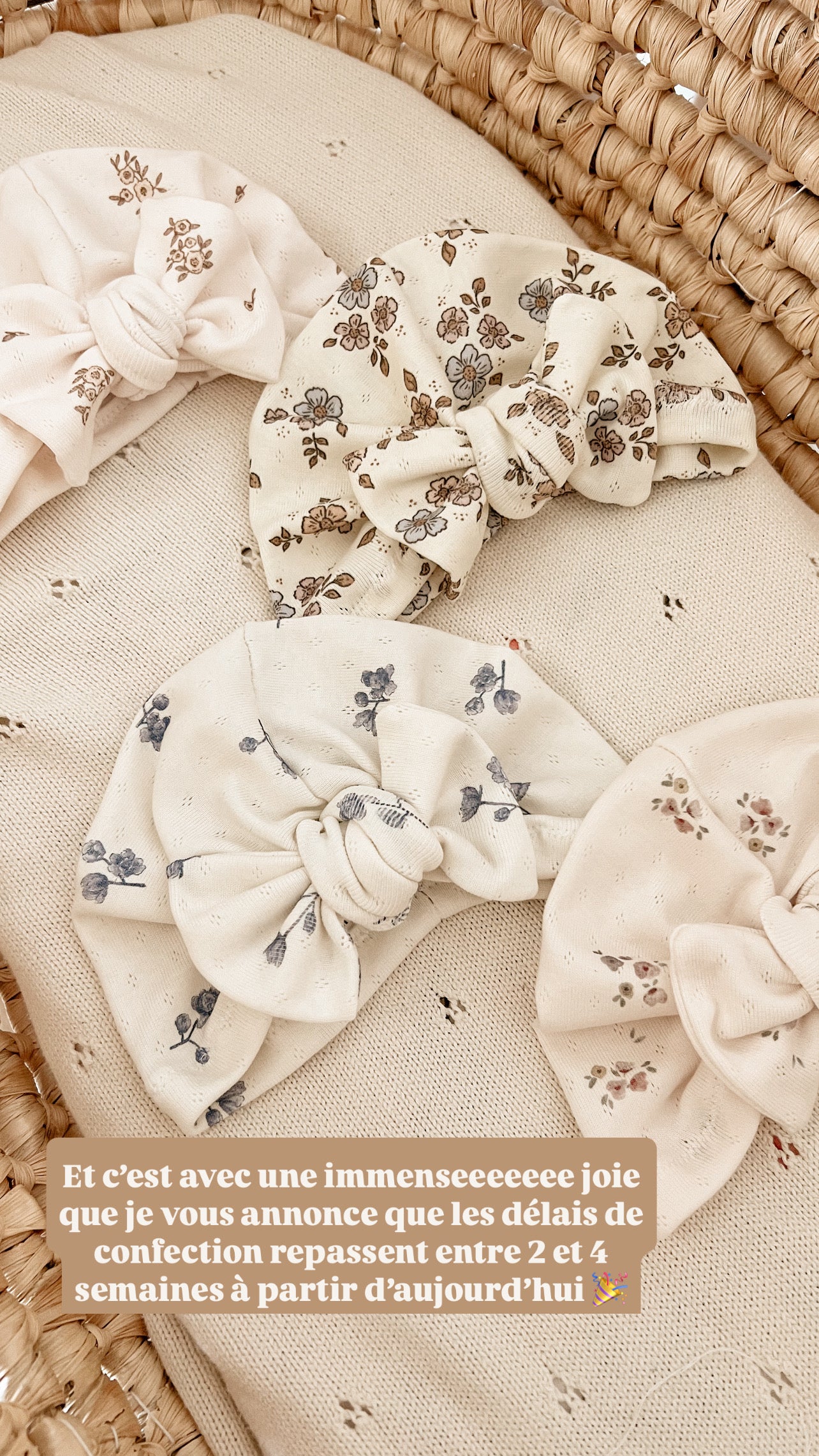 Turban en mailles pointelles