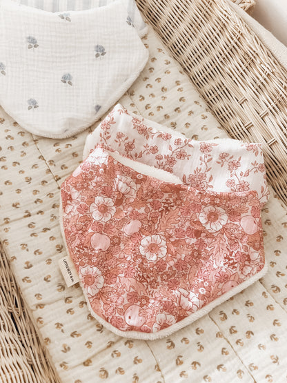 Bavoir Bandana Dusty Pink duo
