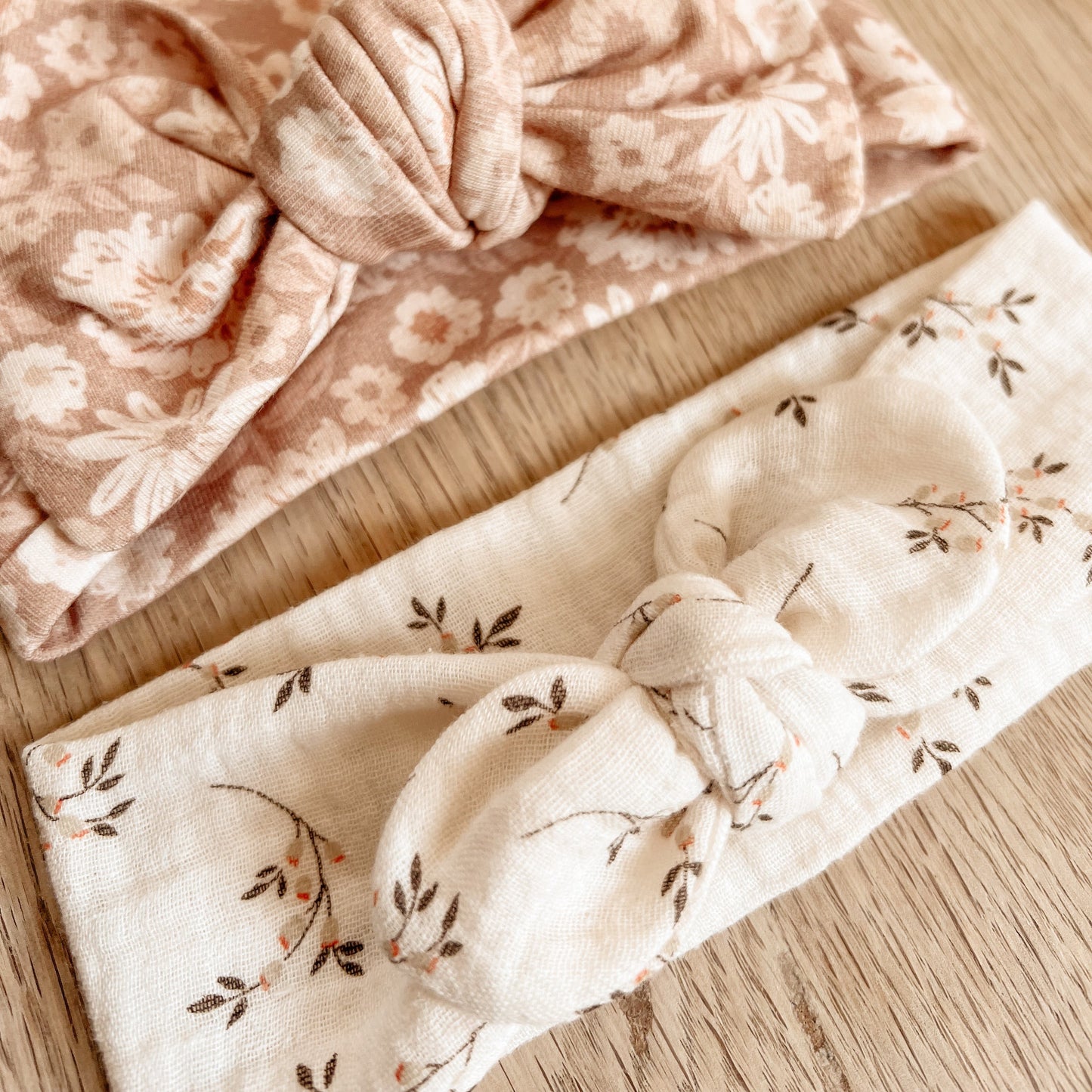 Rosie - Headband en double gaze de coton - Baies roses